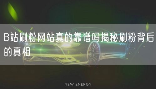 B站刷粉网站真的靠谱吗揭秘刷粉背后的真相