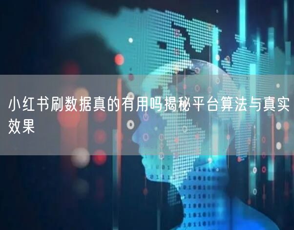 小红书刷数据真的有用吗揭秘平台算法与真实效果