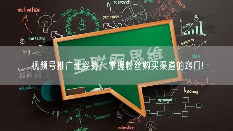 视频号推广新姿势:掌握粉丝购买渠道的窍门!
