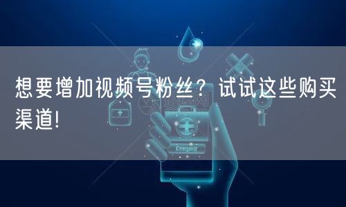想要增加视频号粉丝?试试这些购买渠道!