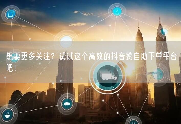 想要更多关注?试试这个高效的抖音赞自助下单平台吧!