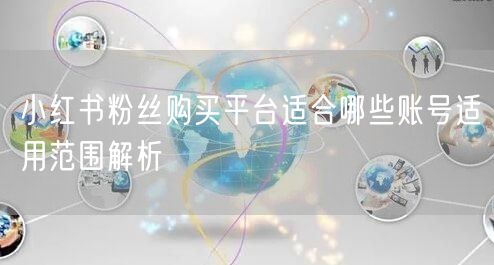 小红书粉丝购买平台适合哪些账号适用范围解析